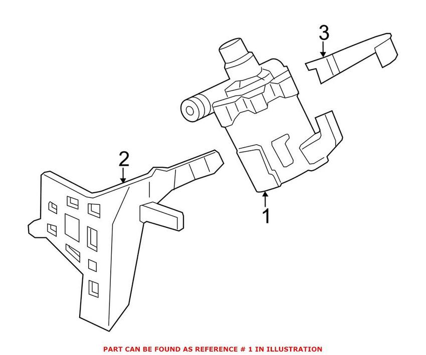 BMW Engine Auxiliary Water Pump 11517566335